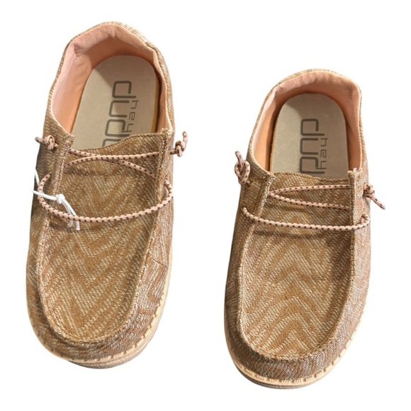 Hey Dude Girls Wendy Woven Zebra Terra Stripe Slip On Shoes Size K13 - Picture 13 of 14